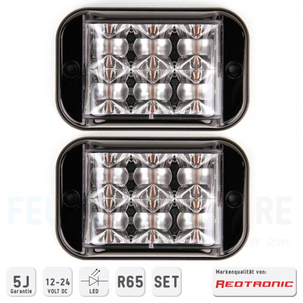 Redtronic Frontblitzerset BX32 R65 LED 1 o.10-farbig