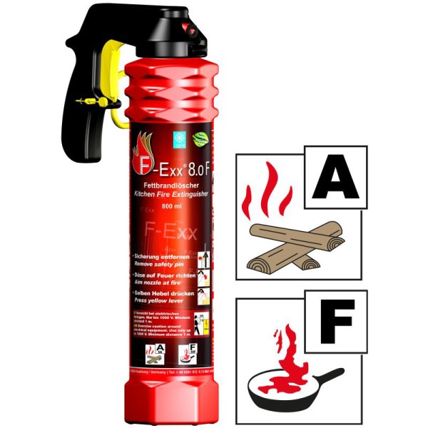 F-Exx F druckgasfreier Fettbrand-Löscher für A & F