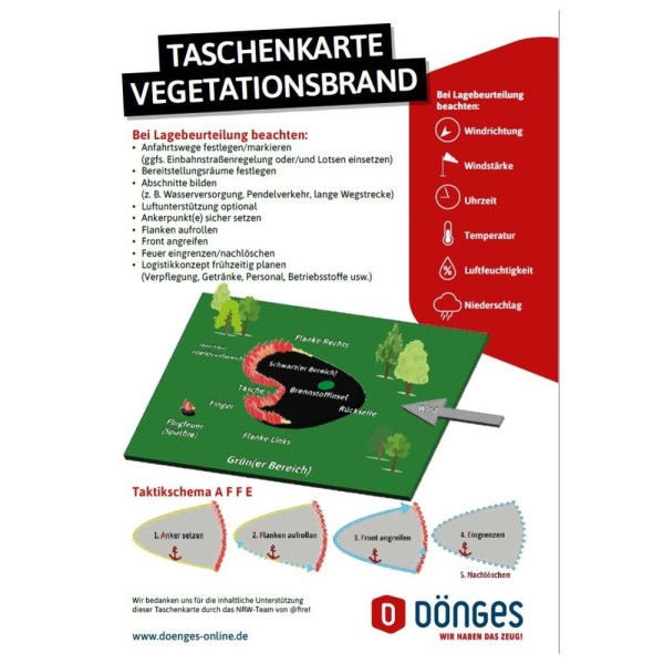 Dönges Taschenkarte Vegetationsbrand, 25 Stück