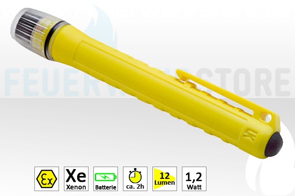 UK 2AAA ATEX Xenon Penlight neongelb Heckschalter