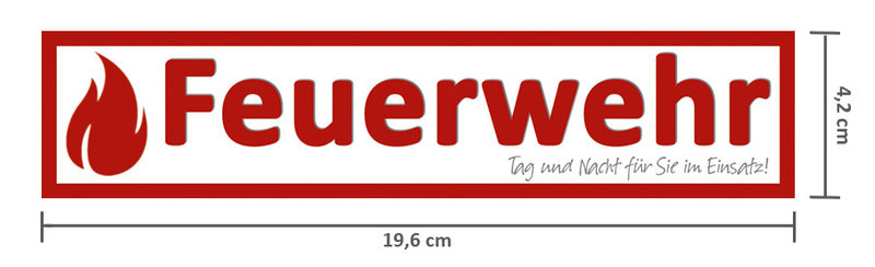 Auto-Aufkleber - JUGEND-FEUERWEHR - Gr. ca. 20, 5 x 10cm (301836