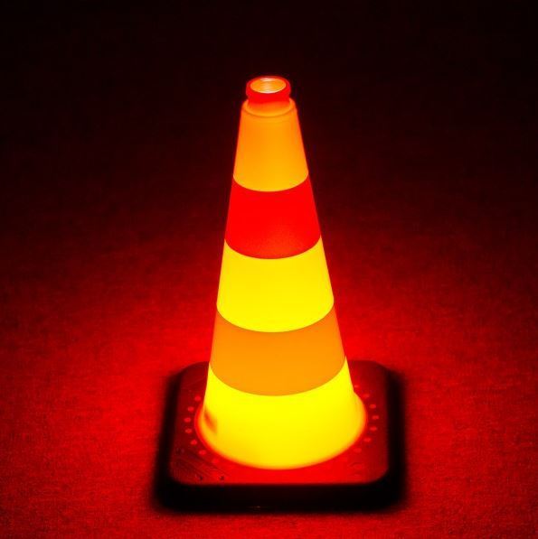 Powerflare Safety Stick Akku Signallicht in orange : : Beleuchtung