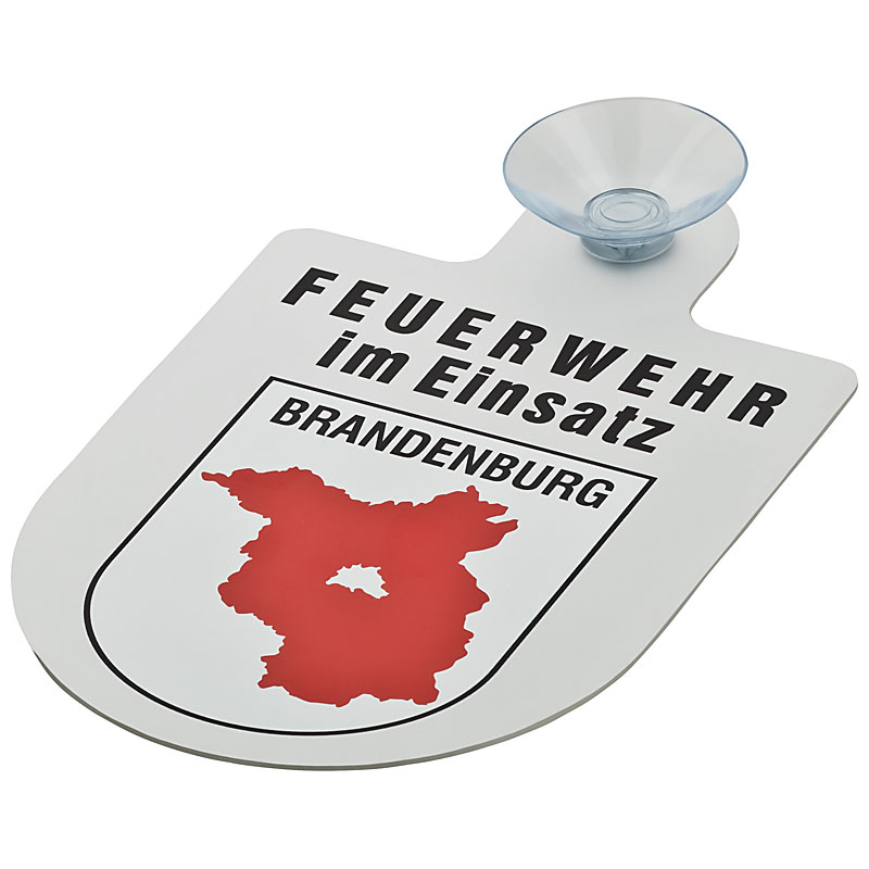 Alu Saugnapf Wappen Schild Feuerwehr im Einsatz mit Wappen Niedersachsen