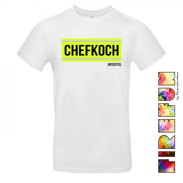 FIREFUN - T-Shirt mit Aufschrift "CHEFKOCH"