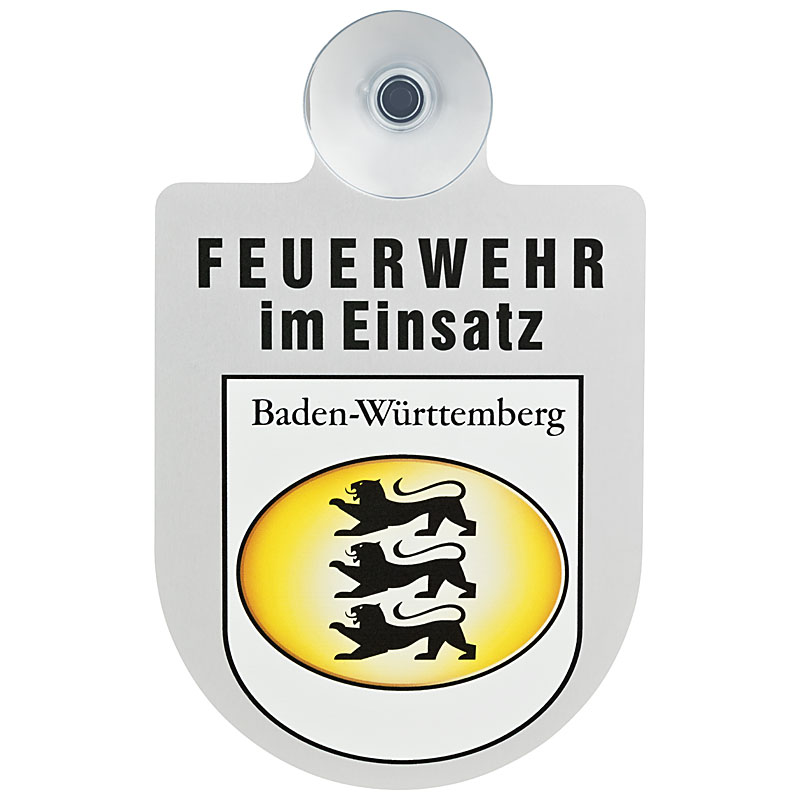 Alu Saugnapf Wappen Schild Feuerwehr im Einsatz mit Wappen Niedersachsen